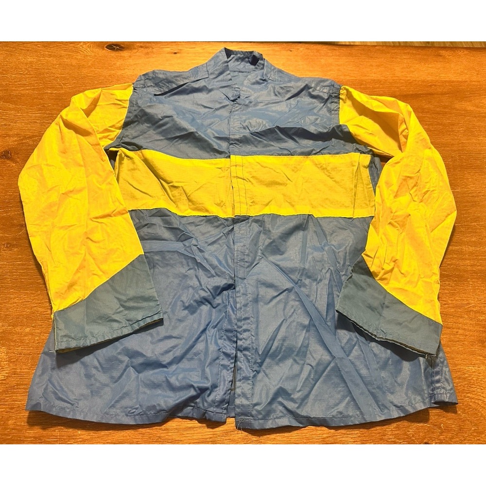 Vintage 70's Jockey Silks Horse Racing Track Suit Blue & Yellow Jockey Jacket